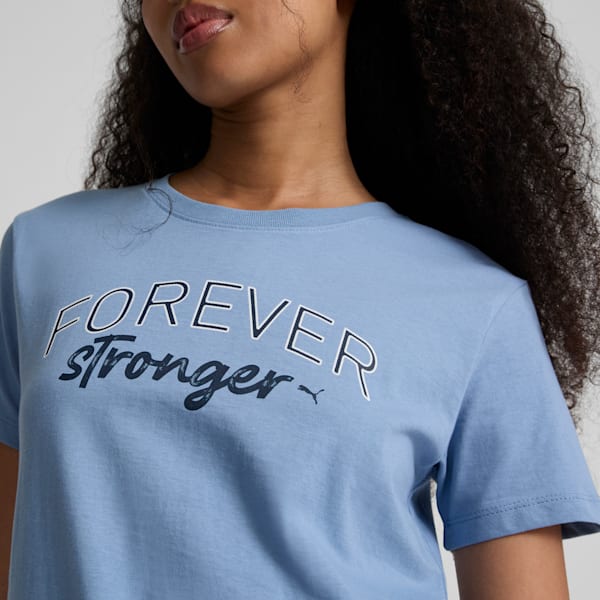 Camiseta para mujer Forever Stronger, Zen Blue, extralarge